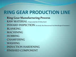 ring gear production | PPTX