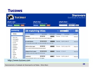 Tucows

http://www.tucows.com
Gerenciamento e Avaliação de Desempenho de Redes - Dênio Mariz

25

 
