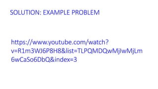 SOLUTION: EXAMPLE PROBLEM
https://www.youtube.com/watch?
v=R1m3WJ6P8H8&list=TLPQMDQwMjIwMjLm
6wCaSo6DbQ&index=3
 