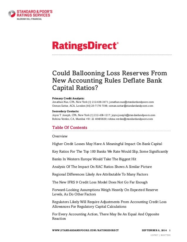 Could Ballooning Loss Reserves From New Accounting Rules Deflate Bank