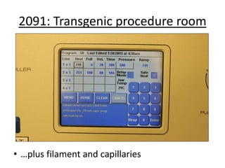 2091: Transgenic procedure room
• …plus filament and capillaries
 