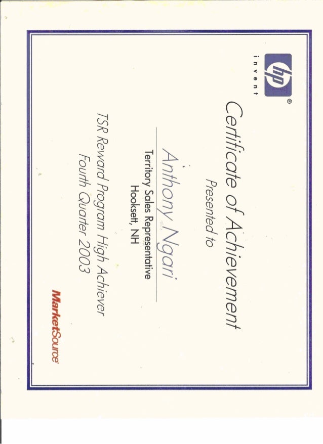 certification award