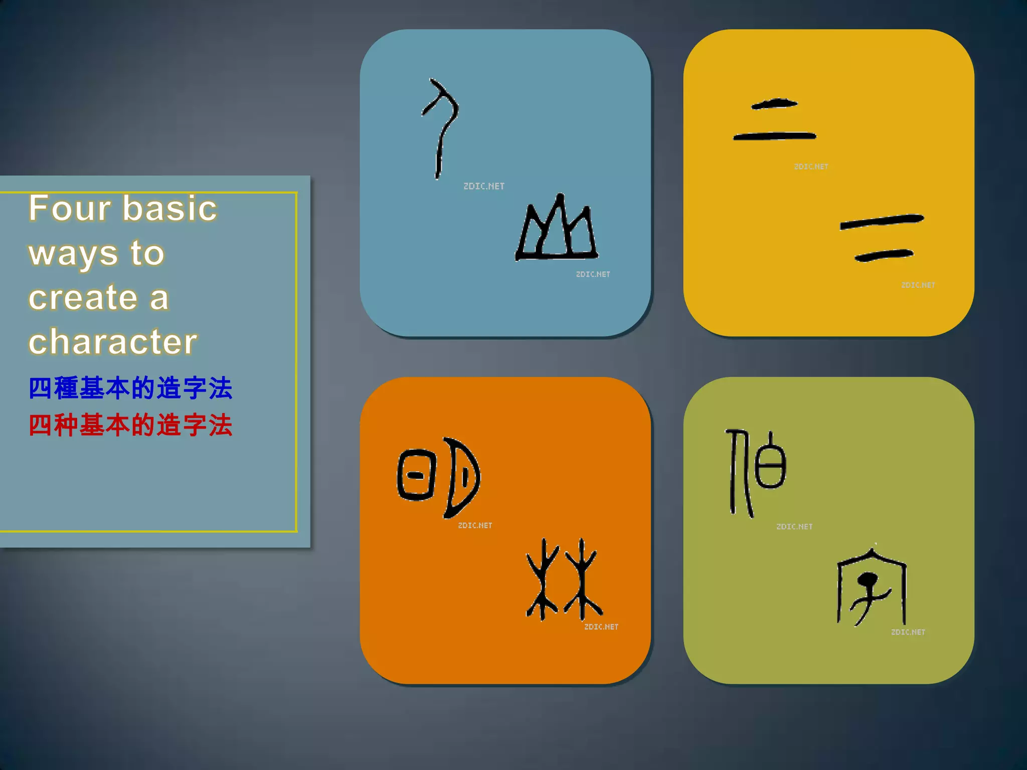 02 造字基本概念 (basics about the creation of chinese characters) | PPTX ...