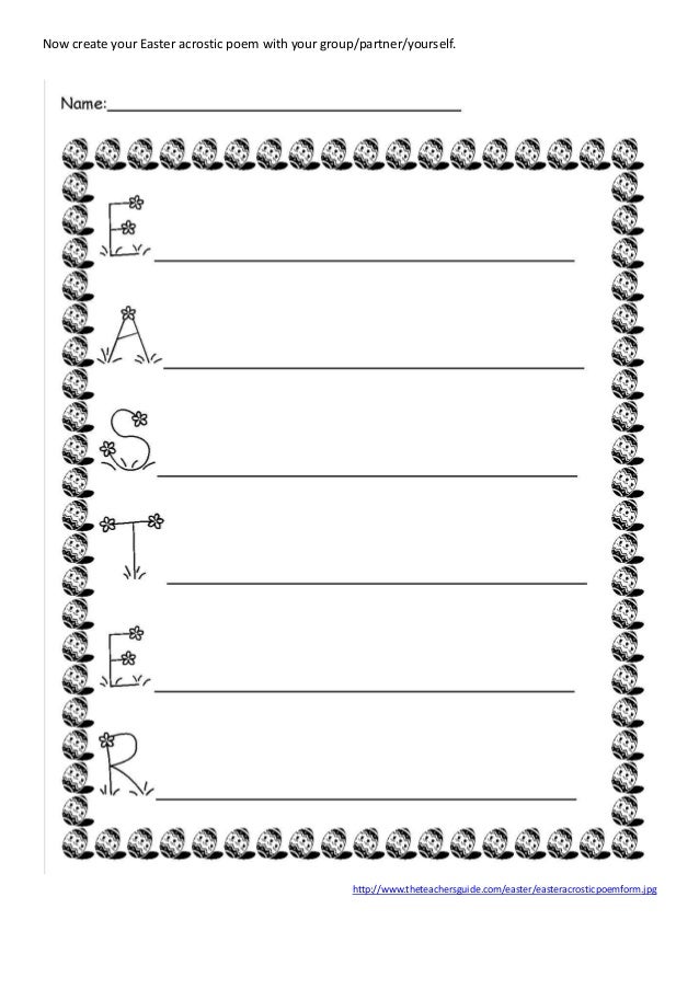 02 Acrostic Poems Easter 02 Acrostic Poems Easter