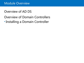 Module 2- introduction to Active Directory Domain Servics.pptx