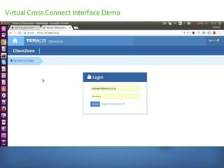 Virtual Cross Connect Interface Demo
Live demonstration of turning up a circuit… click on the icon below
 