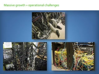 Massive growth = operational challenges
 