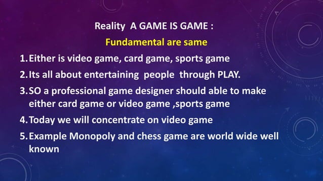 Fundamental of game design part 2 | PPT