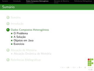 cas 
Introduc~ao as Estruturas de Dados 
Computac~ao x Dados 
Por de 