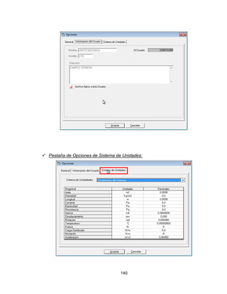 140
 Pestaña de Opciones de Sistema de Unidades:
 