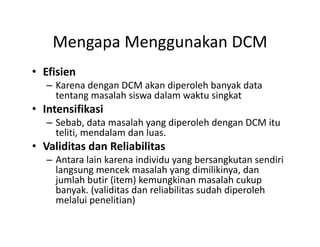DESKRIPSI DCM, FUNGSI DAN TUJUAN (REFRENSI) | PDF