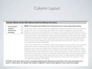 Column Layout
 
