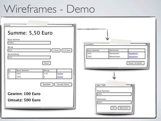 Wireframes - Demo
 