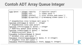 Algoritma dan Struktur Data - Queue | PDF