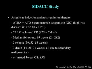 Breakthroughs in the treatment of acute promyelocytic leukemia: curable ...