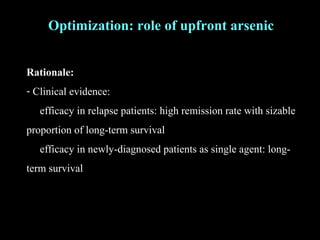 Breakthroughs in the treatment of acute promyelocytic leukemia: curable ...
