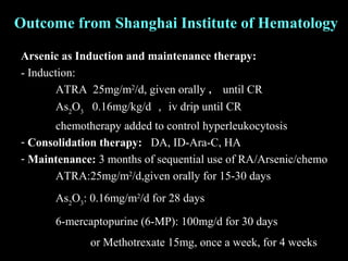 Breakthroughs in the treatment of acute promyelocytic leukemia: curable ...