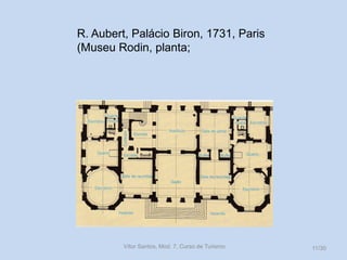 R. Aubert, Palácio Biron, 1731, Paris
(Museu Rodin, planta;

Vítor Santos, Mod. 7, Curso de Turismo

11/30

 