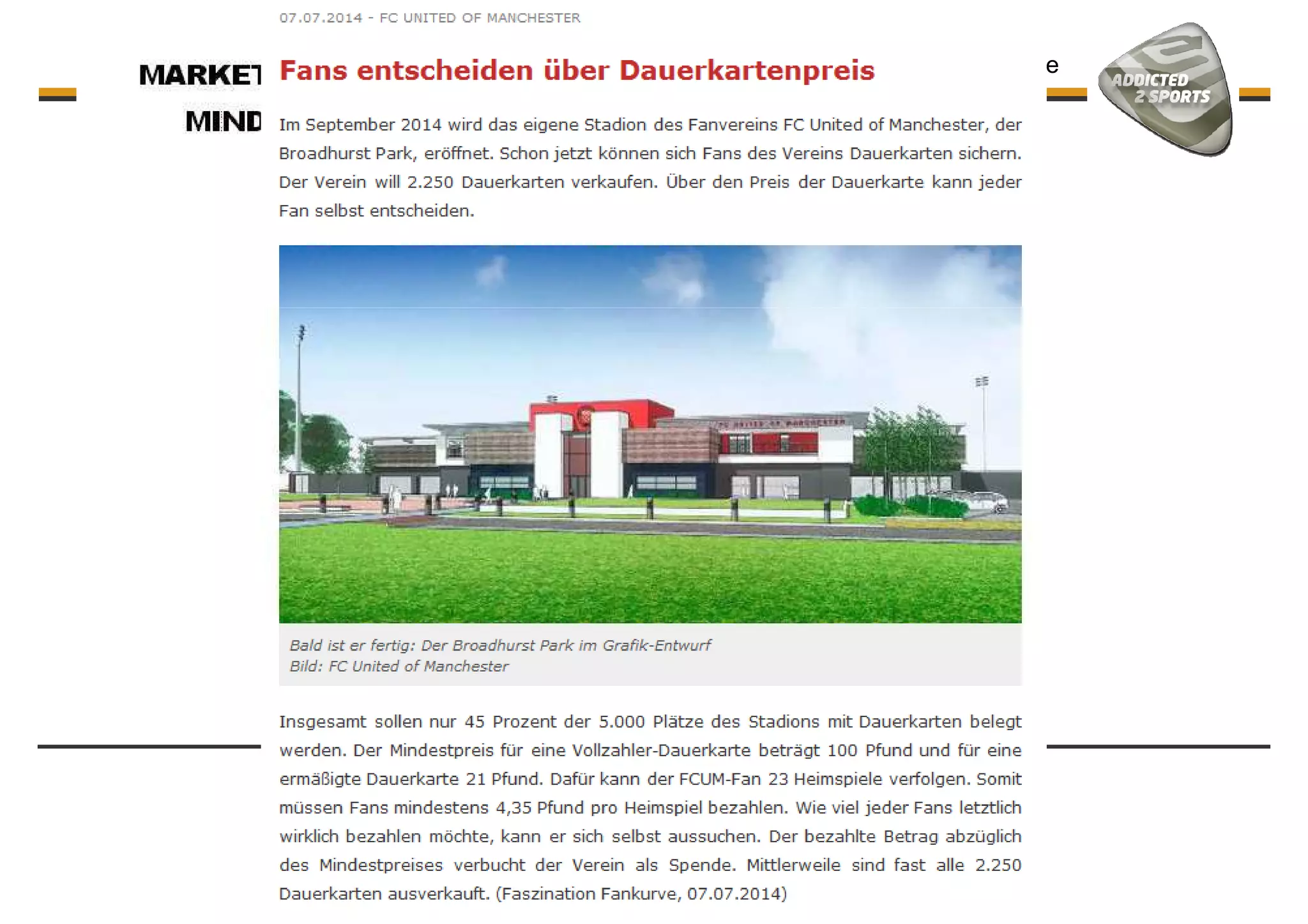 Merchandising - the club – fan connection - Fans co-create
 