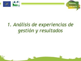 1. Análisis de experiencias de gestión y resultados 