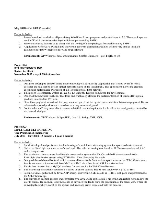 java swing resume