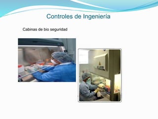 Controles de Ingeniería
Cabinas de bio seguridad
 