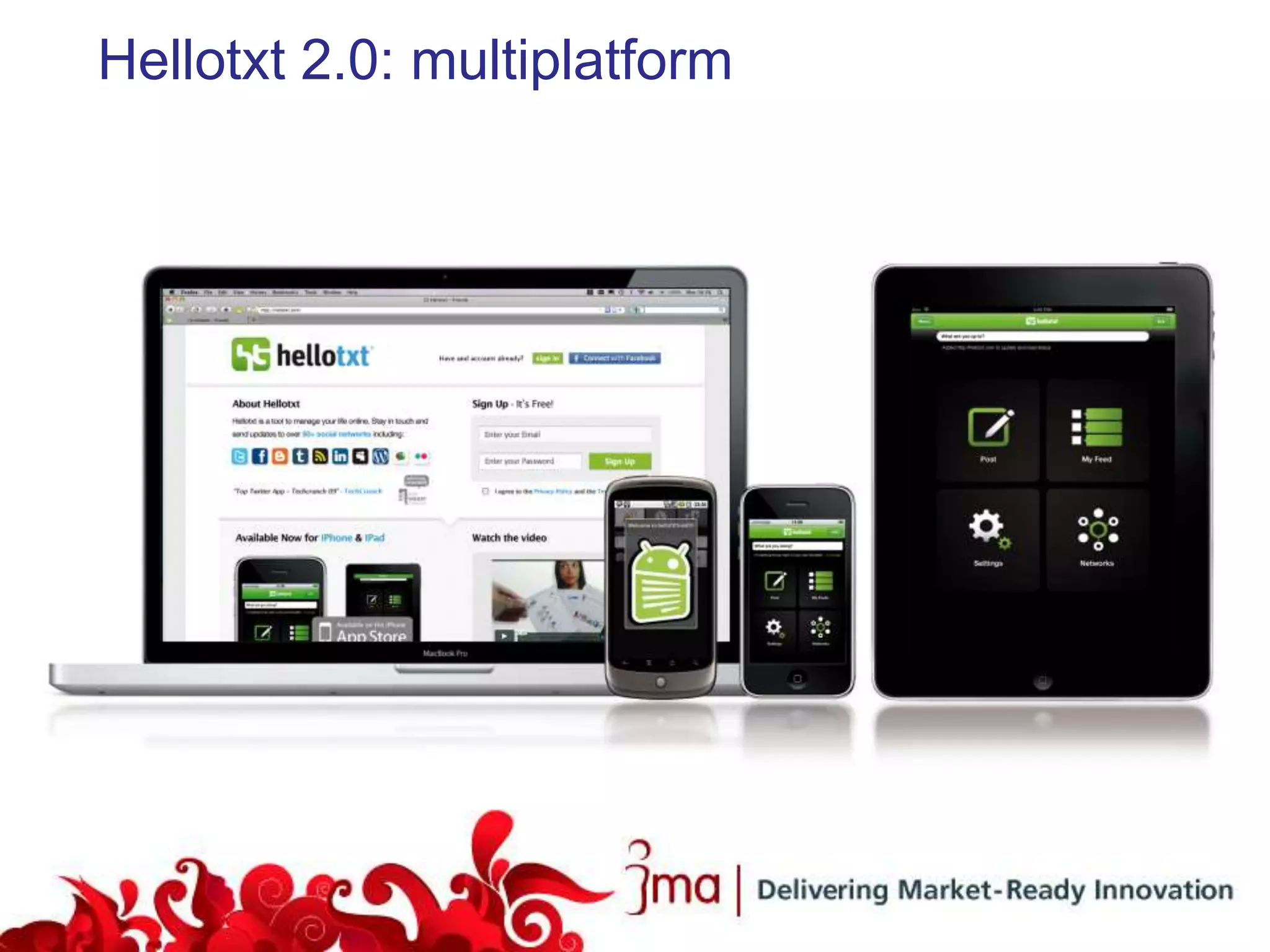 Hellotxt 2.0: multiplatform
 
