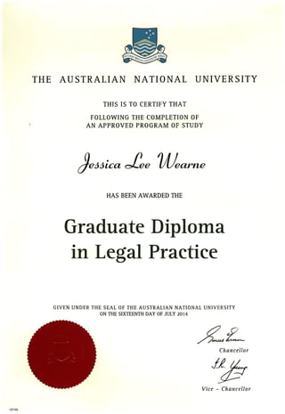 ANU Graduate Diploma Award