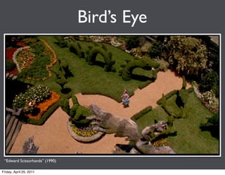 Bird’s Eye




 “Edward Scissorhands” (1990)

Friday, April 29, 2011
 