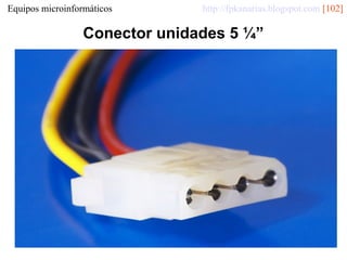 Equipos microinformáticos

http://fpkanarias.blogspot.com [102]

Conector unidades 5 ¼”

 