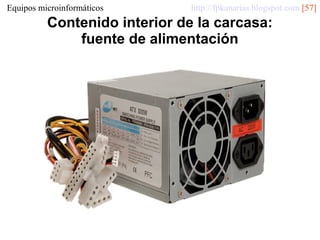 Equipos microinformáticos

http://fpkanarias.blogspot.com [57]

Contenido interior de la carcasa:
fuente de alimentación

 