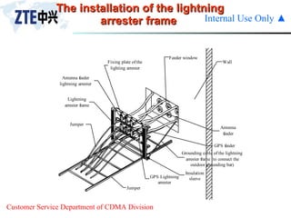 The installation of the lightning arrester frame  