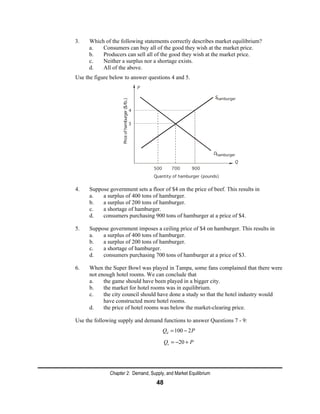 Demand and supply functions in economics | PDF