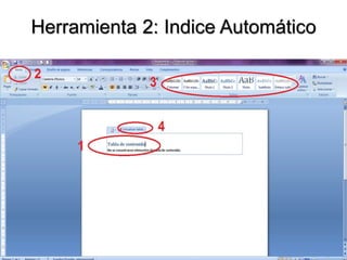 Herramienta 2: Indice Automático
 