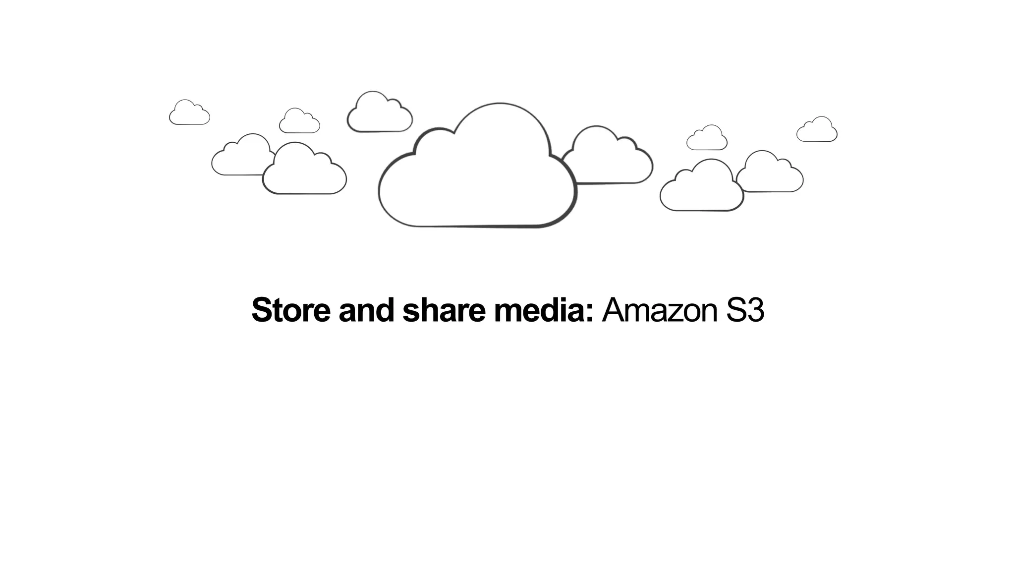 Store and share media: Amazon S3
 