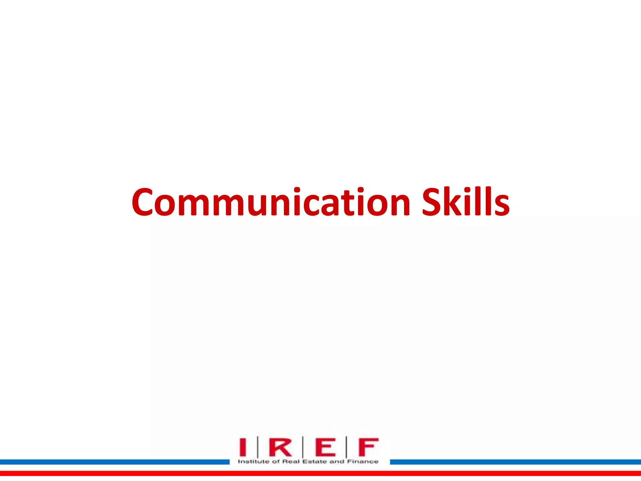 Communication Skills

 