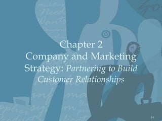 Chapter 2
Company and Marketing
Strategy: Partnering to Build
Customer Relationships
2-1
 