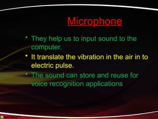 Function Microphone In Computer Comprehensive Overview of Computer System Components and Their ...