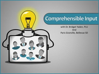 with Dr. Bridget Yaden, PLU
And
Paris Granville, Bellevue SD
 