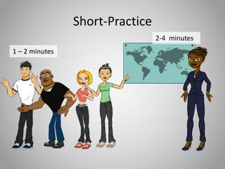 Short-Practice
2-4 minutes
1 – 2 minutes
 