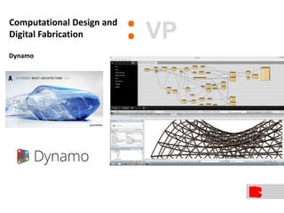 Dynamo
:Computational Design and
Digital Fabrication VP
 