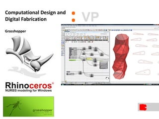 Grasshopper
:Computational Design and
Digital Fabrication VP
 