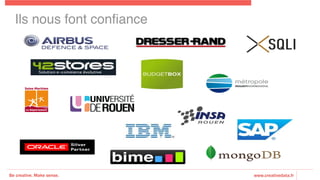 Be creative. Make sense. www.creativedata.fr
Ils nous font conﬁance!
 