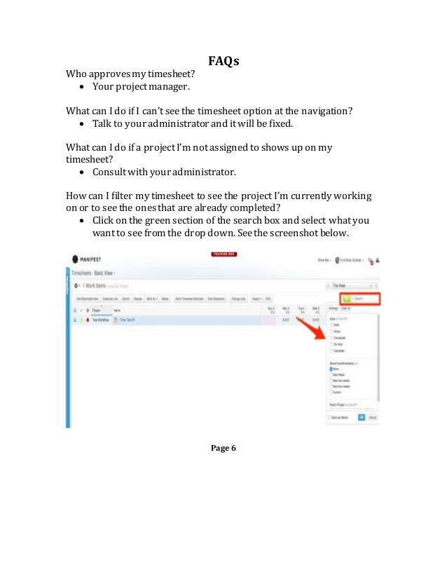 timesheet manual
