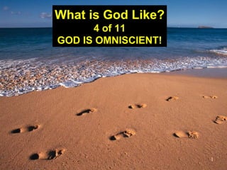 1
What is God Like?
4 of 11
GOD IS OMNISCIENT!
 