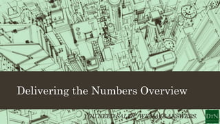 YOU NEED SALES. WE HAVE ANSWERS.
Delivering the Numbers Overview
 