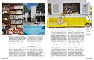 54 Grazia • 25.03.2016 25.03.2016 • Grazia 55
GRAZIA découverte
Photos :EvaSAKELLARIDES
Première étape : Westhampton, reconnaissable
d’emblée par son air humide et salé. Les grands pins,
le chant des cigales et l’océan Atlantique – ses plages
immenses et ses ciels de traîne inouïs – confirment
que l’on est arrivé à destination. Arrêt dans
une véritable institution depuis 1911, Eckart’s
Luncheonette. Un établissement à l’allure de vieux
« diner » réputé pour ses œufs brouillés avec toasts
et pancakes. Il suffit de jeter un œil sur les journaux
qui retracent les grands moments de l’histoire des
Etats-Unis pour comprendre où l’on a mis les pieds.
En reprenant la route en direction de l’océan,
bifurquer sur Dune Road, une fine péninsule bordée
de « mansions », ces villas cossues. Au bout, un port
de pêche, et derrière, les luxueuses façades, la nature
généreuse et toute l’authenticité des Hamptons.
Le surfeur Joe Sullivan, alias Joe l’Hawaiien, a
découvert la région il y a dix ans. Il vient d’Honolulu
tous les ans pour la saison : « Pour moi, ce ne sont
pas des vacances mais une ‘‘workstation’’. » Il est dans
l’eau de 7 h du matin à 7 h du soir, pour partager
sa passion. « J’adore enseigner le surf aux gamins »,
explique ce grand blond au cœur d’or, une des stars
de la Flying Point Surf School de Southampton.
« Je leur apprends à être de bons surfeurs, mais aussi à
respecter les normes de sécurité qui sont essentielles »,
précise celui qui est aussi prof de paddleboard.
Sa clientèle vient surtout de New York, comme la
belle Jody, qui travaille dans la finance. Tous les
week-ends, elle est sur sa planche. « Les Hamptons
sont parfaits pour débuter, car les vagues ne sont pas
fortes, et le fond est sablonneux », souligne Joe.
le fief des artistes
A une quinzaine de miles plus à l’est, voici
Southampton. On se croirait dans un village de
poupées, avec ses maisonnettes aux façades blanches
et son ancien moulin. Mais qu’on ne s’y trompe pas :
tout ici respire le « old money » des vieilles familles
de la bourgeoisie Wasp. Sur Gin Lane se succèdent
des maisons – ou plutôt des châteaux – de style
gothique, ornées de fausses colonnes grecques
donnant sur des pelouses manucurées et des piscines
à 50 mètres de la mer. Calvin Klein, Jennifer Lopez,
Tory Burch, Donna Karan et Sean Combs (alias
Puff Daddy) y résident. Avant eux, les artistes
surréalistes étaient tombés sous le charme de ce coin
d’Amérique. Il en reste de grands lieux dédiés à l’art.
A commencer par le sublime Parrish Art Museum
de Southampton, spécialisé dans l’art américain
contemporain et conçu par les « star architects »
suisses Herzog & de Meuron. L’Institut Dan Flavin
à Bridgehampton ou la maison de Jackson Pollock
à East Hampton valent également de s’y arrêter.
Bridgehampton ne joue pas dans la même catégorie
sociale très élitiste que sa grande sœur Southampton.
Les habitués de ce hameau assoupi viennent y chiner
chez les antiquaires. Une boutique aux allures
d’entrepôt, Kinnamam & Ramaekers, renferme
l’une des plus belles collections vintage de la région :
blousons de pilote, bijoux, objets anciens… Tout
aussi culte, Candy Kitchen, un glacier resté figé dans
les 50’s, fabrique les ice creams les plus cotées de
la région. Quant à la plus huppée des Hamptons,
East Hampton, elle est le fief estival des nouveaux
riches qui affichent leur fortune et leur générosité.
Ils mettent la main à la poche lors des soirées de
charité. Record 2015 : 880 000 euros levés pour la
Robin Hood Foundation contre la pauvreté, un gala
sponsorisé par le joaillier Piaget, qui a fait venir tous
ses invités par hélicoptère depuis New York. Autre
record : celui du domaine le plus cher des Etats-Unis
en vente chez Christie’s pour 124 millions d’euros.
Il appartient à Chris Whittle, ancien copropriétaire
du magazine Esquire. L’aménagement intérieur
est signé Peter Marino. Ses voisins s’appellent
Steven Spielberg, le producteur Russel Simmons et
l’animatrice Martha Stewart. L’art n’est pas en reste
à East Hampton. La LongHouse Reserve perpétue
l’attachement que la région porte aux créateurs.
« La vie artistique est toujours bien présente, même si
elle n’est pas aussi sociale qu’avant », souligne Matko
Tomicic, directeur de la LongHouse Reserve, qui
fête cette année ses 25 ans. On visite son parc de
land art peuplé d’œuvres de Kiki Smith, Yoko Ono,
Noguchi, Willem de Kooning… « Cet été, nous
aurons des créations de Larry Rivers, George Rickey
et du céramiste Jun Kaneko », précise le directeur.
montauk et « the affair »
Après Amagansett, où Marilyn Monroe et Arthur
Miller ont passé leur lune de miel, changement de
décor. La route 27 file vers Montauk, baptisée « The
End », la fin, par les locaux. « Bienvenue au bout
du monde », salue Ruth Wilson, alias Alison, lors de
sa première rencontre avec Noah dans The Affair.
L’héroïne de la série travaille alors au Lobster Bar,
une de ces gargotes, comme son voisin le Clam Bar,
qui servent des soupes de crustacés et des sandwichs
de homard aux automobilistes de passage.
Il n’est pas difficile de tomber sur le Memory
Motel, immortalisé par la chanson des Rolling
Stones en 1976. Mick Jagger et Keith Richards l’ont
composée durant leur séjour chez Andy Wahrol,
Bhumi Farms
Des échoppes
directement
achalandées par
les fermes bio du
coin fleurissent
le long de la
route 27. Bhumi
Farms, par
exemple, est tenue
par deux jeunes
Américaines aussi
passionnées
qu’engagées.
Les grandes maisons
de Southampton
cèdent la place au
dépouillement gypset.
Plongée dans les
60’s au Eckart’s
Luncheonette, le « diner »
de Westhampton.
 