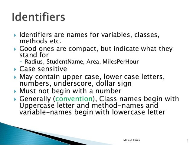 By Convention Class Names Begin With An Uppercase Letter By Convention Class Names Begin With An Uppercase Letter