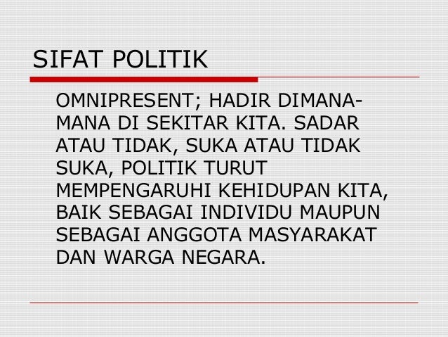 Sifat politik luar negeri