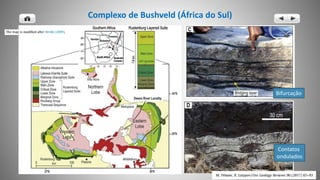 Complexo de Bushveld (África do Sul)
Bifurcação
Contatos
ondulados
 